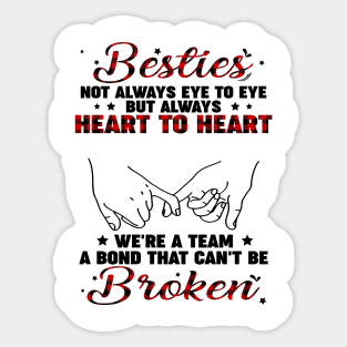 Bestie Shirt Not Always Eye To Eye But Always Heart To Heart Personalized Best Friend Sticker